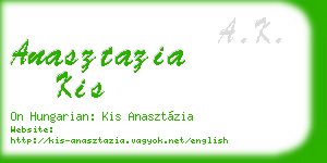 anasztazia kis business card